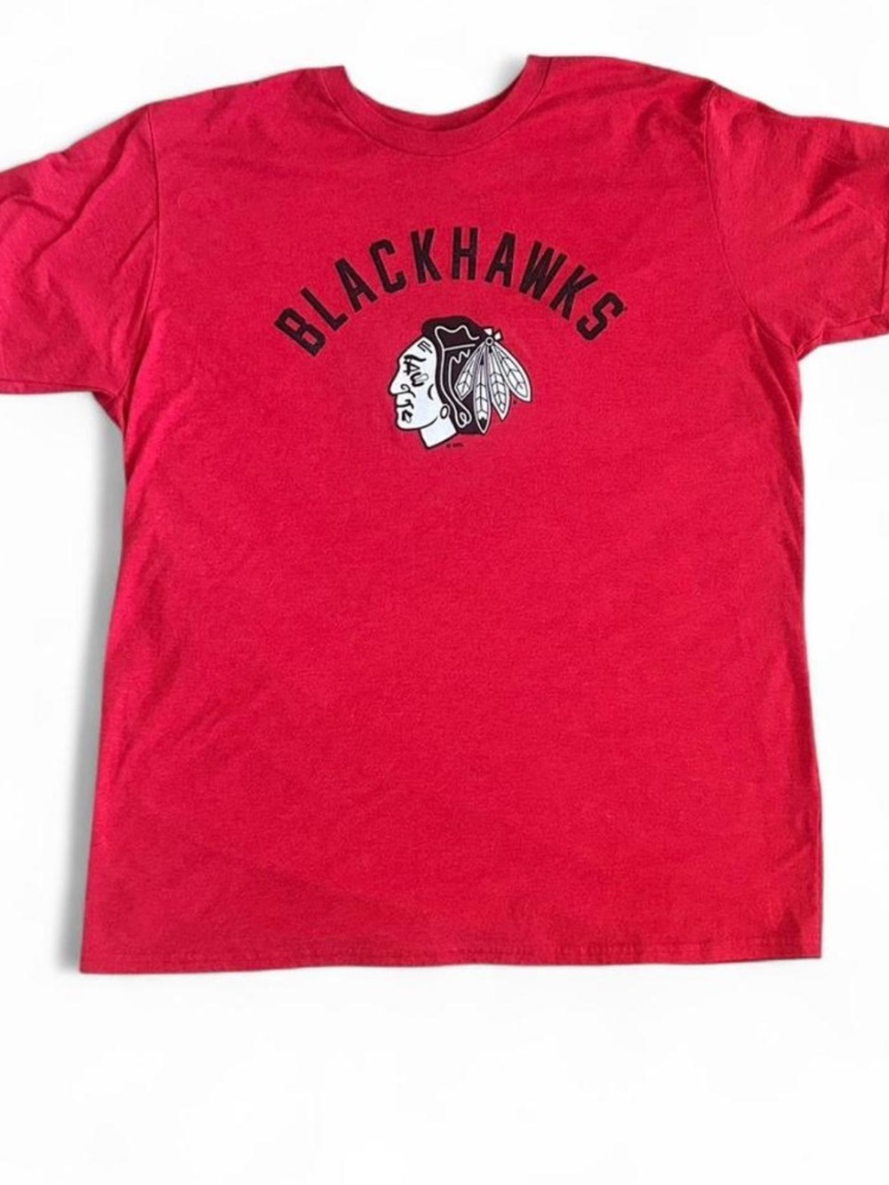 NHL Blackhawks Red Short Sleeve Logo Tee Men’s Size XXL